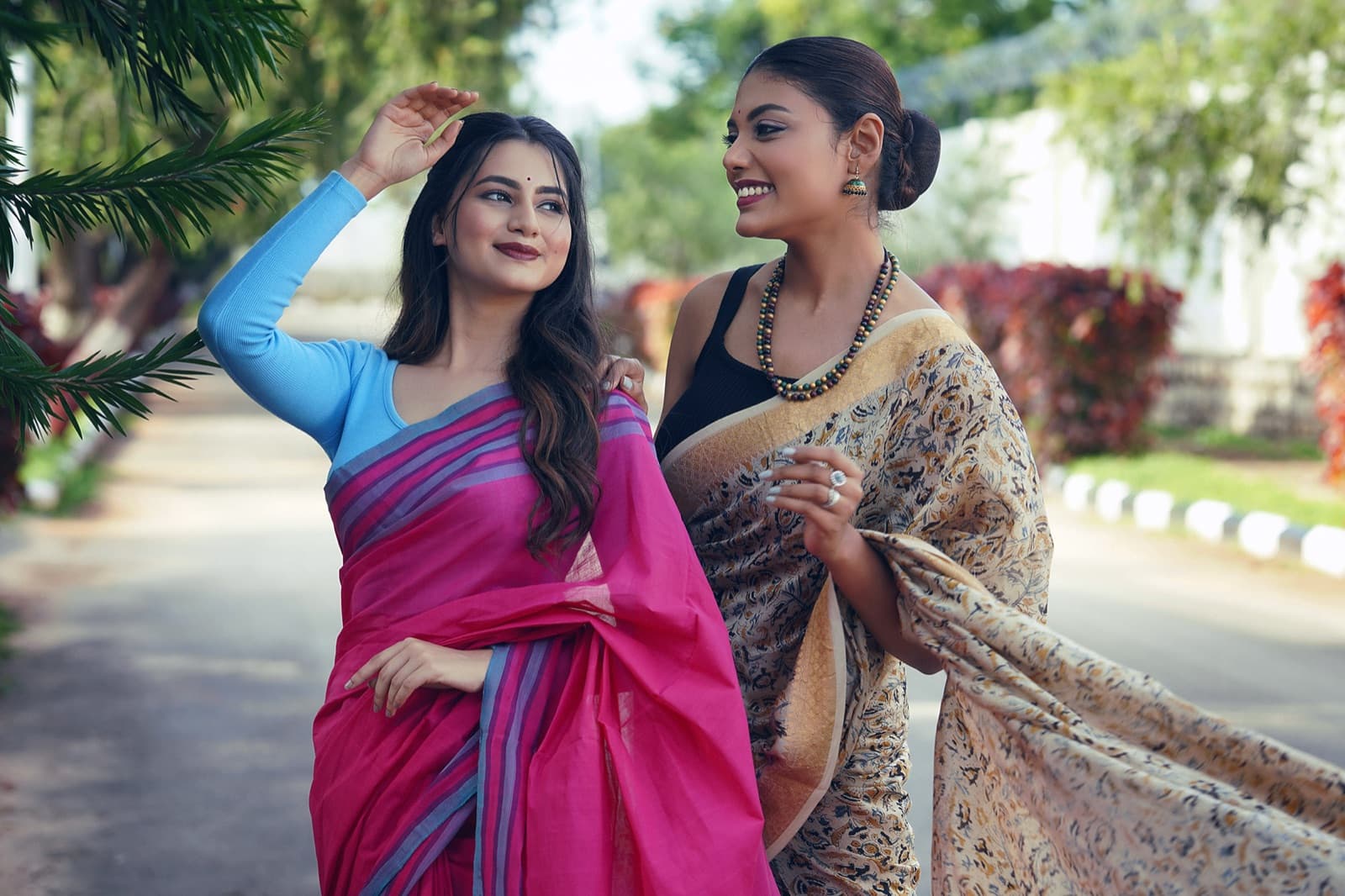 Saree drape detail