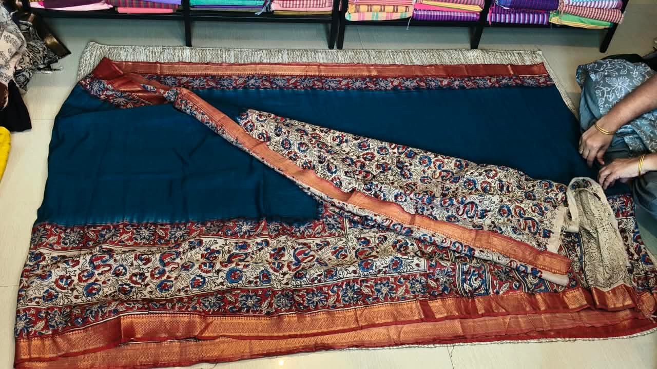 kalamkari print mangalagiri saree 2