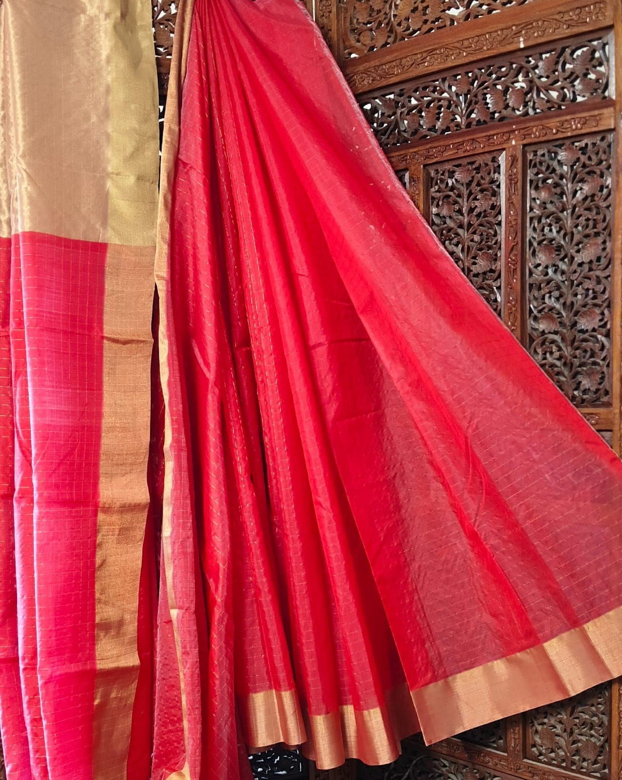 chandheri checks saree