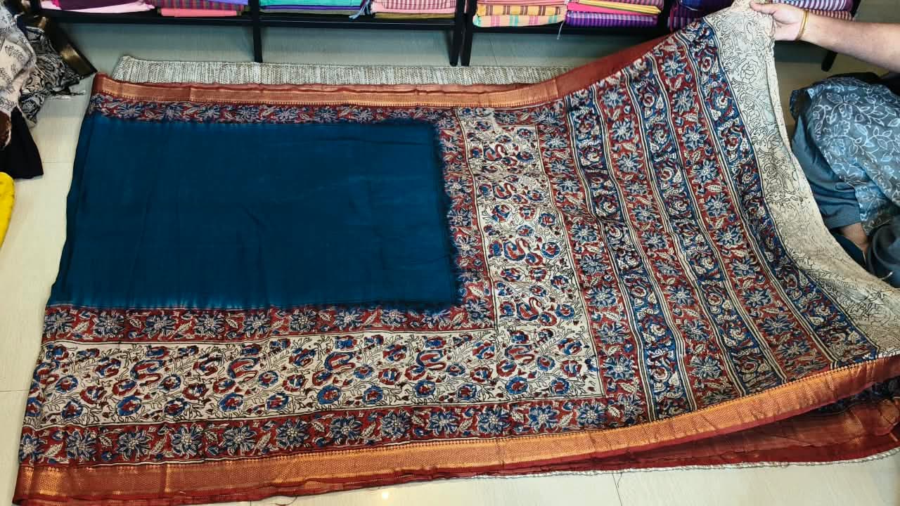 kalamkari print mangalagiri saree
